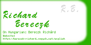 richard bereczk business card