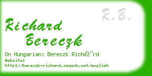 richard bereczk business card